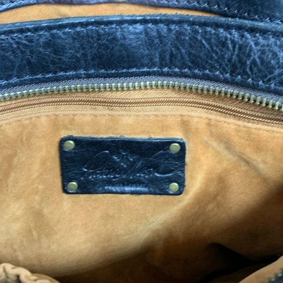 Patricia Nash Rienzo floral leather satchel shoulder bag - Picture 7 of 12